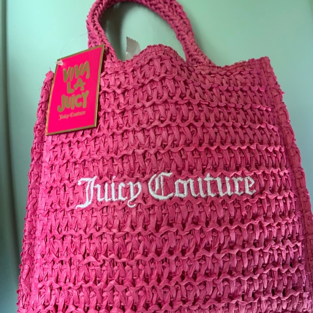 Juicy Couture Pink Woven Tote Bag